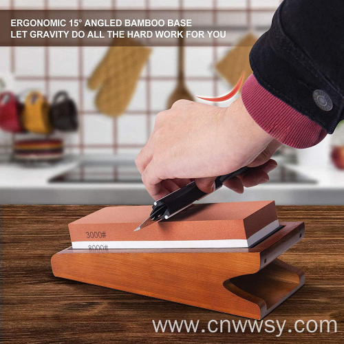 Sharpening Stone Kit with Angled Base